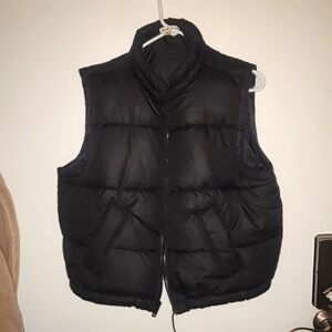 Cropped Puffer Vest Black L